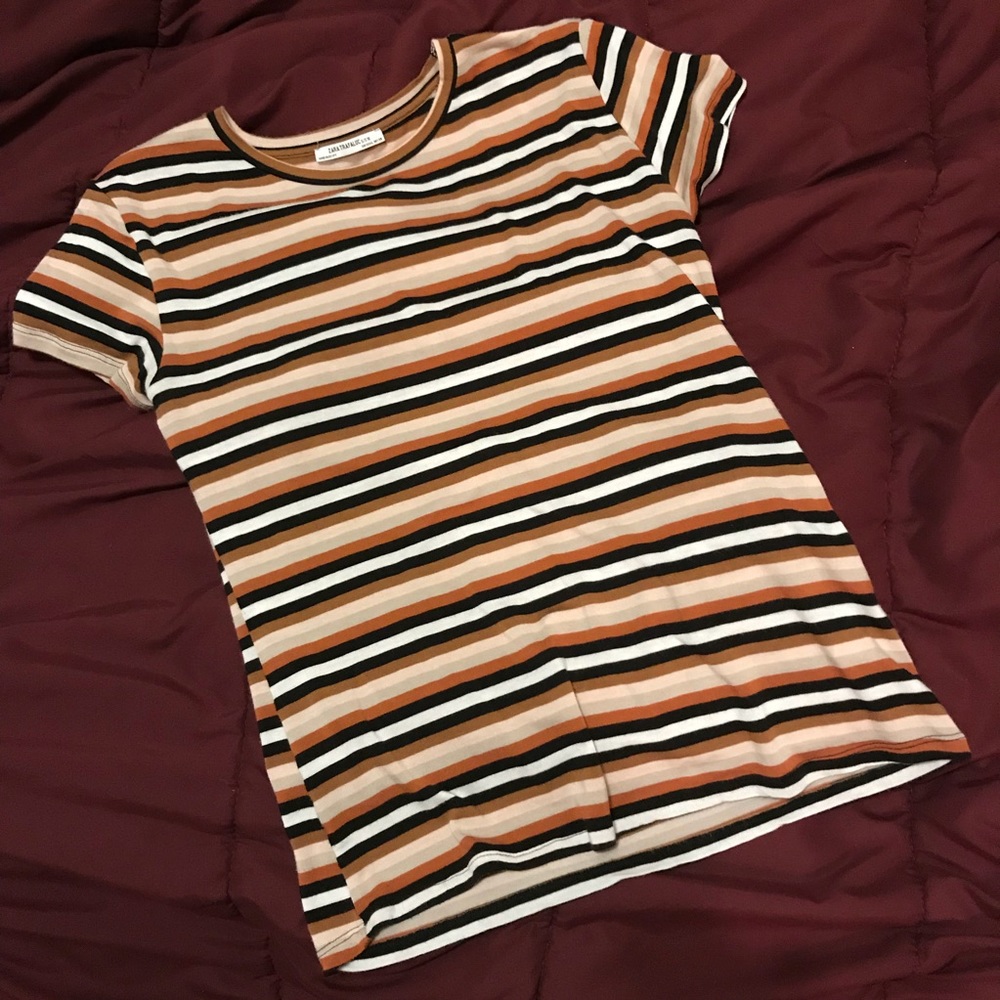 Tan striped shirt